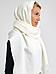 Шарф женский зимний теплый палантин платок шарфик кашемировый большой белый на голову длинный модный, фото 5