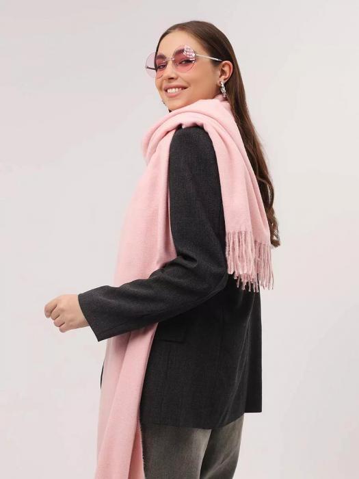 Шарф женский зимний теплый палантин платок шарфик кашемировый большой розовый на голову длинный модный - фото 8 - id-p220113326
