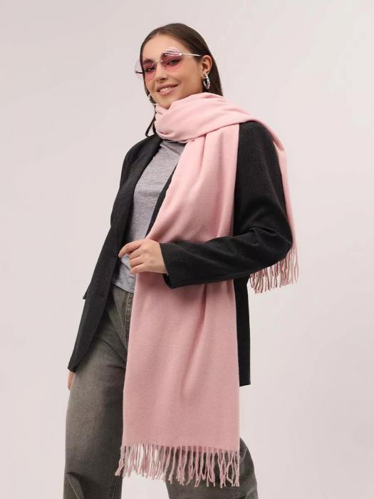 Шарф женский зимний теплый палантин платок шарфик кашемировый большой розовый на голову длинный модный - фото 9 - id-p220113326