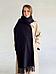 Шарф женский зимний теплый палантин платок шарфик кашемировый большой черный на голову длинный модный, фото 5