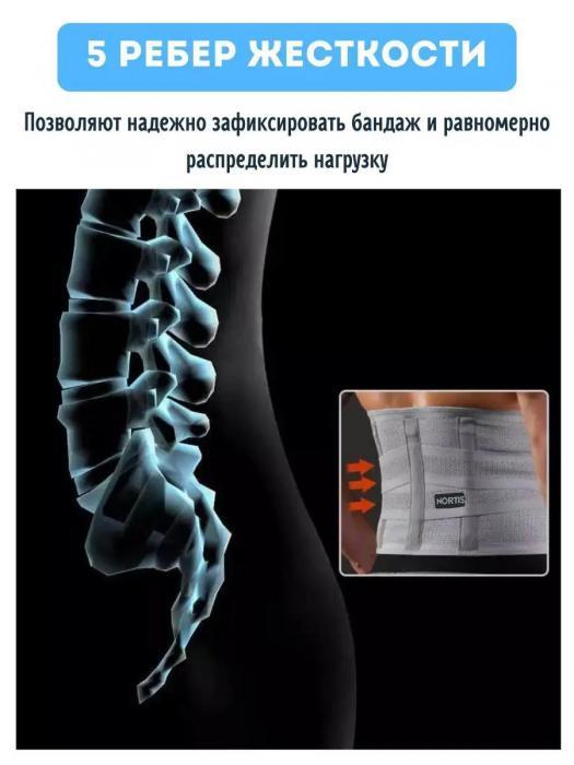 Пояс утягивающий Корсет ортопедический поясничный пояснично-крестцовый Бандаж для поясницы спины фитнеса - фото 5 - id-p220113349