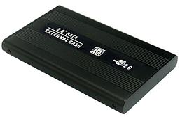 Внешний корпус - бокс SATA - USB2.0 для жесткого диска SSD/HDD 2,5”, алюм.-пластик, черный 555376