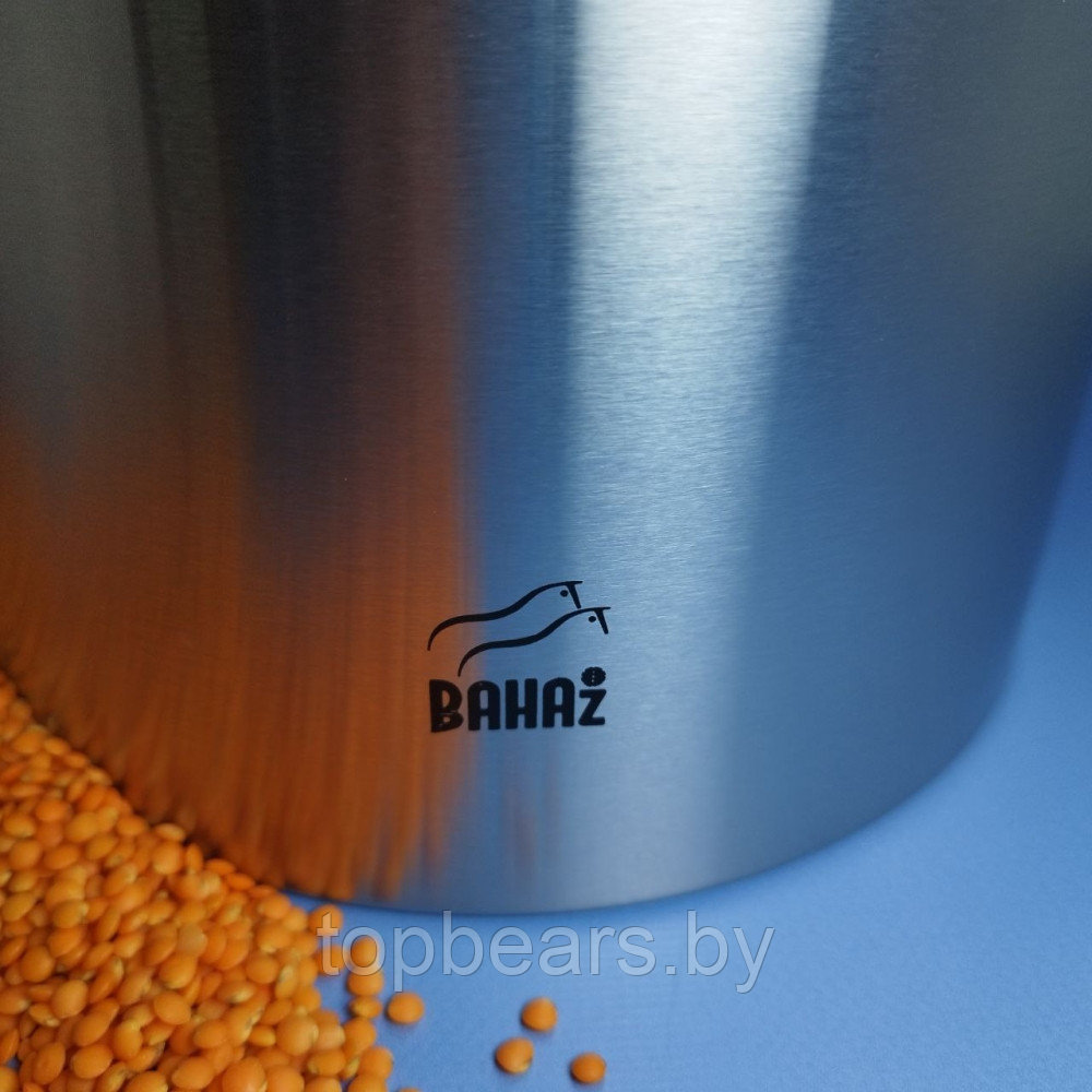 Контейнер для сыпучих продуктов металлический Bahaz 5.0 л. Металлик / Банка с металлической крышкой - фото 6 - id-p220114516