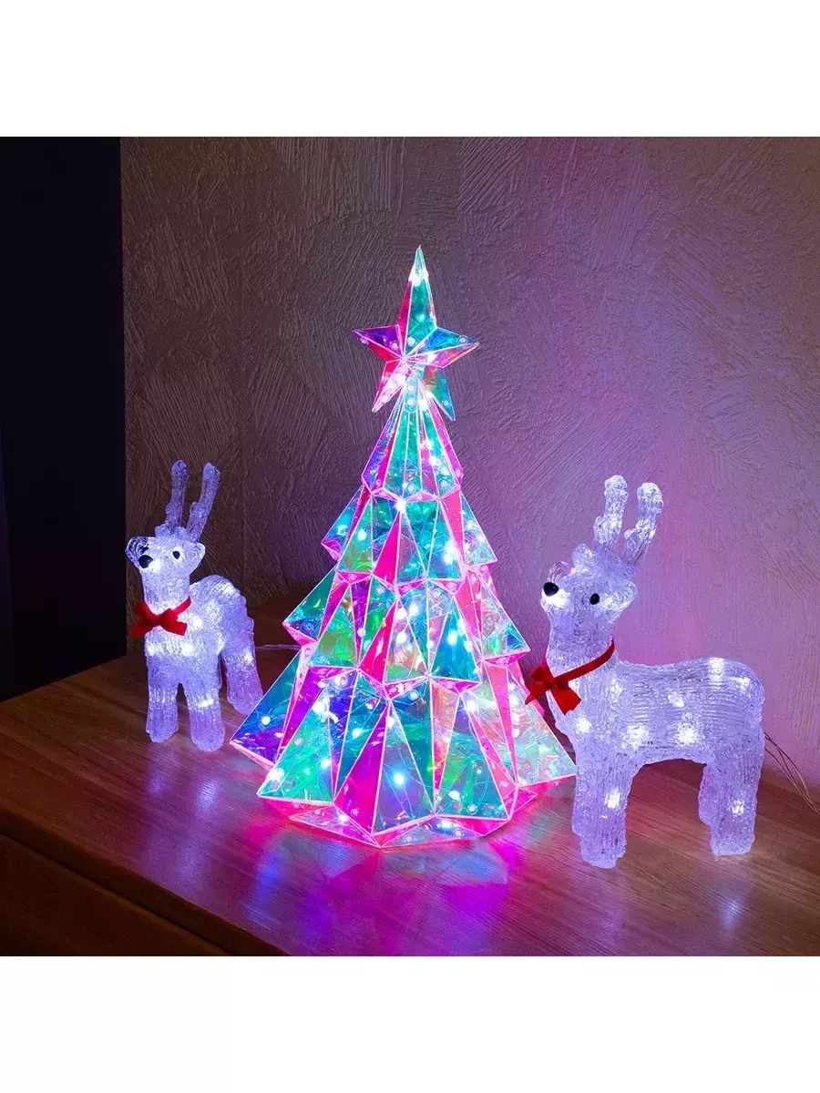 Елка новогодняя Christmas светодиодная с подсветкой 40 см - фото 5 - id-p220114504