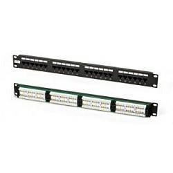 Hyperline PPHD-19-24-8P8C-C5E-110D Патч-панель высокой плотности 19", 0.5U, 24 порта RJ-45, категория 5E, Dual