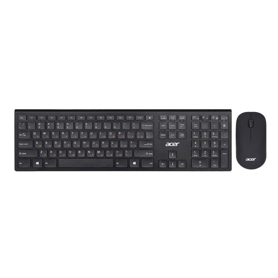 Клавиатура + мышь Acer OKR030 клав:черный мышь:черный USB беспроводная slim - фото 1 - id-p214276811