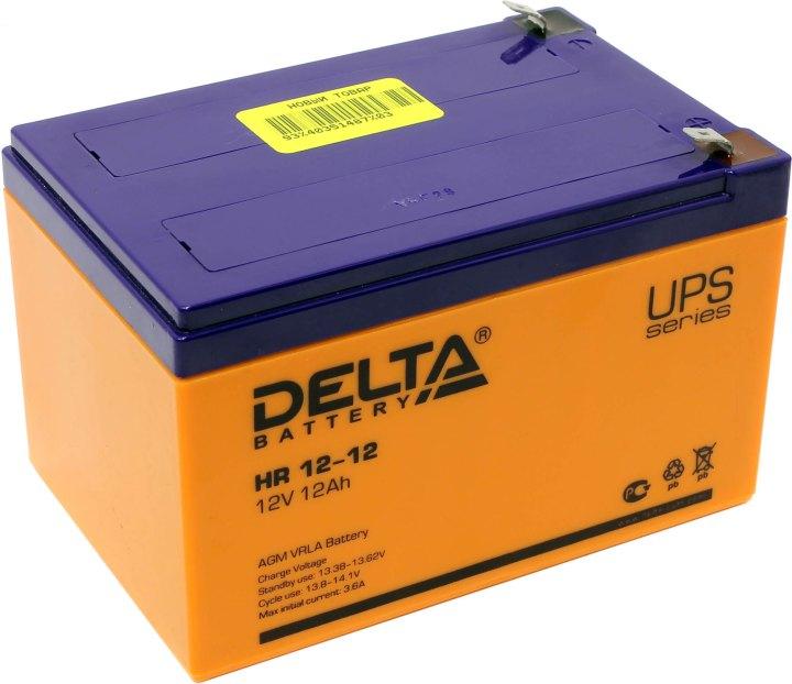 Delta HR 12-12 (12 А\ч, 12В) свинцово-кислотный аккумулятор для ИБП 12V 12Ah 151 x 101 x 98 мм (12В, 12 / - фото 1 - id-p212710806