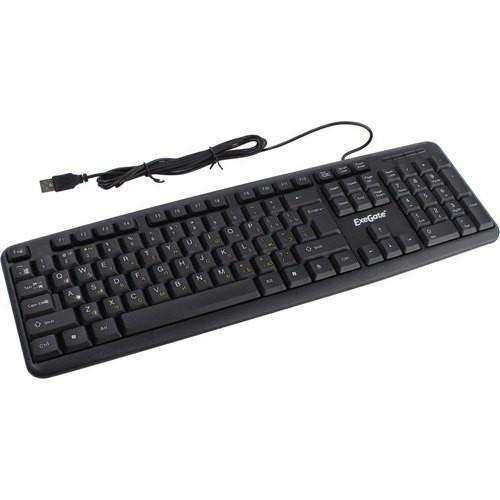 Клавиатура ExeGate LY-331L2 Black USB 104КЛ EX279938RUS (USB, полноразмерная, влагозащищенная, 104кл., Enter - фото 1 - id-p211091546