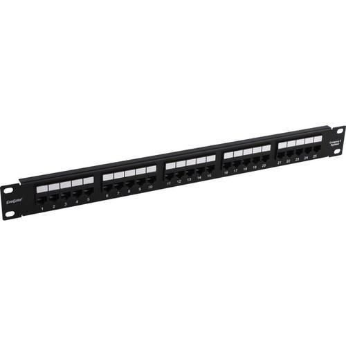 Exegate EX281084RUS Патч-панель телефонная 19", 1U 25 port ExeGate разъём RJ-12 6P4C, RoHS, цвет черный - фото 1 - id-p203918953