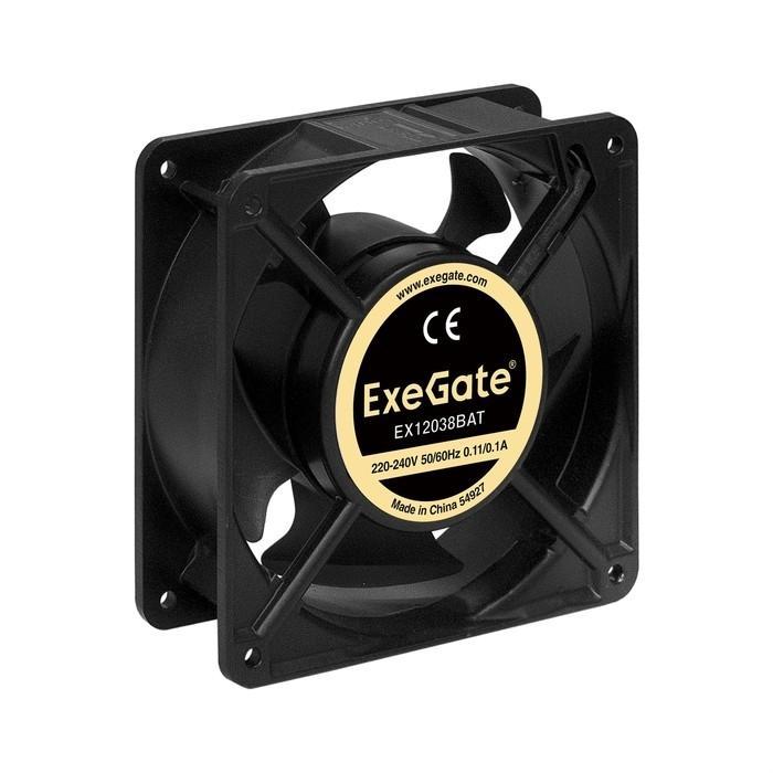 Вентилятор ExeGate EX289019RUS EX12038BAT (220-240V 120x120x38мм, двойной шарикоподшипник, клеммы, 2700RPM, - фото 1 - id-p203913864
