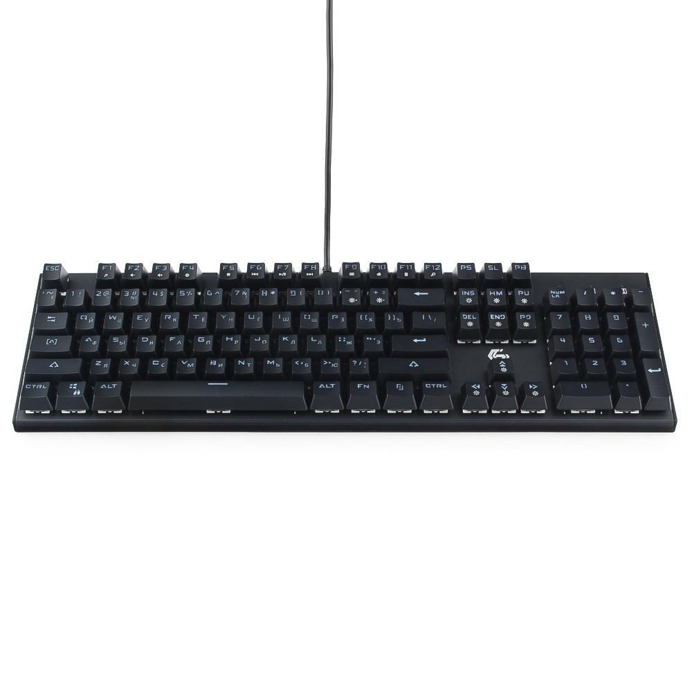 Клавиатура игровая KB-G550L Chaser Gembird (механическая, Outemu Blue, ход с кликом, металлическая верхняя - фото 1 - id-p206780044
