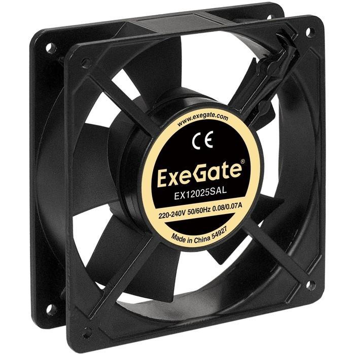 Вентилятор 220В ExeGate EX12025SAL (120x120x25 мм, Sleeve bearing (подшипник скольжения), подводящий провод 30