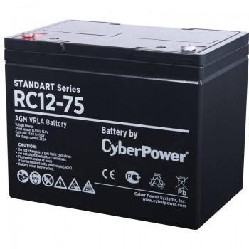 Аккумуляторная батарея SS CyberPower RC 12-75 / 12 В 75 Ач Cyberpower. Battery CyberPower Standart series RС - фото 1 - id-p203913065