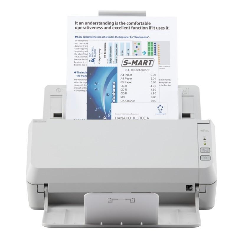 FUJITSU SP-1130N Документ сканер А4, двухсторонний, 30 стр/мин, автопод. 50 листов, USB 3.2, Gigabit Ethernet
