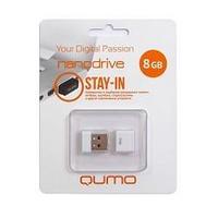 Накопитель Qumo Nanodrive QM8GUD-NANO-W USB2.0 Flash Drive 8Gb (RTL)