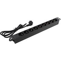 Exegate ServerPro PDU-19H902 Al-9S-EU1.8 EX280848RUS Блок силовых розеток 19" чёрный 1U 9 евророзеток