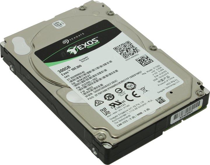 Жесткий диск HDD SAS 2,5" Seagate 300Gb, ST300MM0048, Exos 10E300 10K, 10000 rpm, 128Mb buffer (аналог