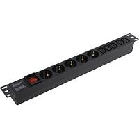 Exegate ServerPro PDU-19H008 Al-5C135S-C14-SW EX280866RUS Блок силовых розеток 19"чёрный 1U5xIEC-320-C135xЕвр