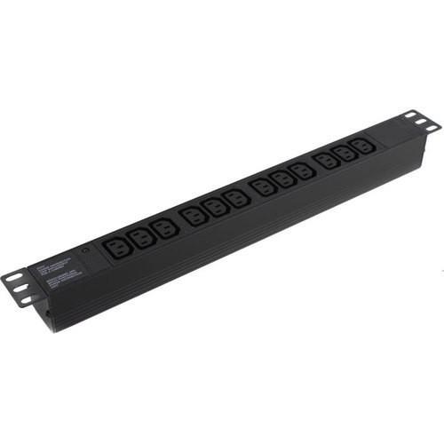 Exegate ServerPro PDU-19H007 Al-12C13-C20 EX280865RUS Блок силовых розеток 19" чёрный 1U 12xIEC-320-C13 - фото 1 - id-p211091659