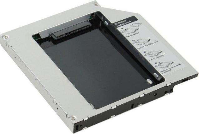Переходник Optibay AgeStar SSMR2S для установки в ноутбук/моноблок SSD/HDD SATA вместо DVD-привода (12,5mm), фото 2