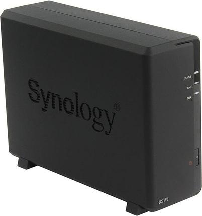 Synology DS118 Сетевое хранилище 1xHDD DC1,4GhzCPU/1Gb, SATA(3,5'')/2xUSB3.0/1GigEth/iSCSI/2xIPcam(upto, фото 2