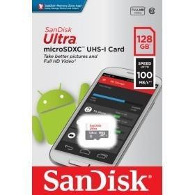 Micro SecureDigital 128Gb SanDisk Ultra® Class 10 UHS-I [SDSQUNR-128G-GN6MN] - фото 1 - id-p209920384