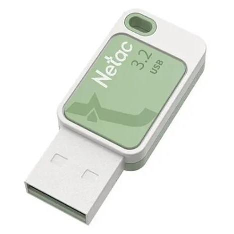 Флешка Netac UA31, 128GB, USB 3.2, Зеленый/Белый (Smoothies Green) NT03UA31N-128G-32GN - фото 1 - id-p212727609