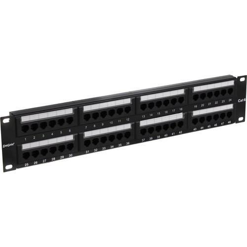 Коммутационная панель Patch Panel 19" 2U UTP 48 port кат.6 Exegate EX281085RUS разъём KRONE&110 (dual IDC) - фото 1 - id-p211091842