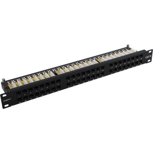 Коммутационная панель Patch Panel 19" 1U UTP 48 port кат.6 Exegate EX281082RUS разъём KRONE&110 (dual IDC) - фото 1 - id-p211091843