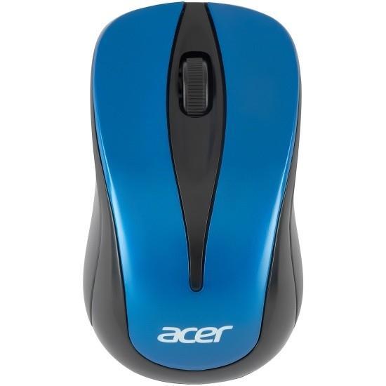 Мышь Acer OMR132 синий/черный оптическая (1000dpi) беспроводная USB для ноутбука (3but) - фото 1 - id-p213938033