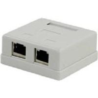 5bites LY-SB11 Розетка внешняя двойная (экран.) RJ-45кат.5e