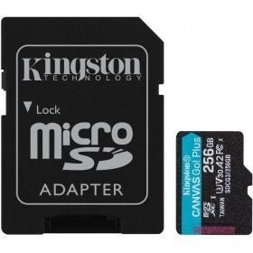 Карта памяти Kingston micro SDXC SDCG3/256GB Canvas Go Plus UHS-I U3 A2 + ADP (170/90 MB/s) - фото 1 - id-p203910117