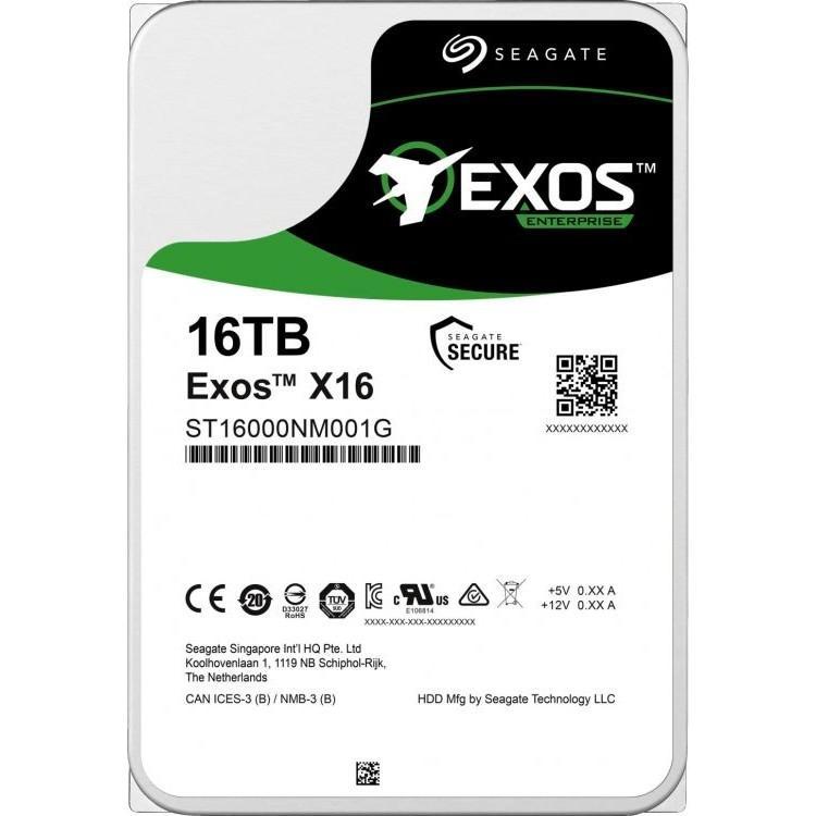 Жёсткий диск HDD 16 Tb SATA 6Gb/s Seagate Exos X16 ST16000NM001G 3.5" 7200rpm 256Mb - фото 1 - id-p212700133