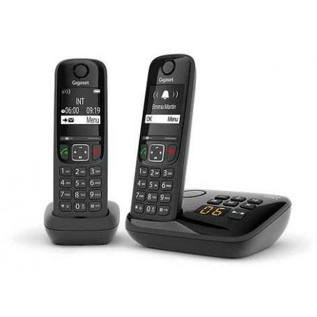 Р/Телефон Dect Gigaset AS690A DUO RUS черный (труб. в компл.:2шт) автооветчик АОН - фото 1 - id-p212733735