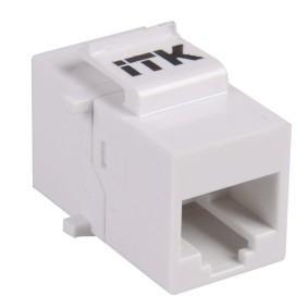 Проходной адаптер ITK CS7-1C5EU кат.5E UTP, RJ45-RJ45, тип Keystone Jack - фото 1 - id-p214266293