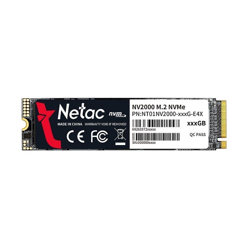 Ssd накопитель Netac SSD NV2000 512GB PCIe 3 x4 M.2 2280 NVMe 3D NAND, R/W up to 2500/1950MB/s, TBW 300TB, 5y - фото 1 - id-p214272460