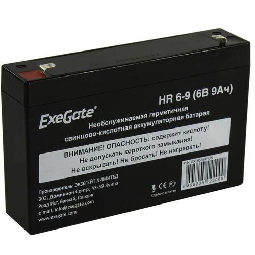 Аккумулятор Exegate HR 6-9 (6V 9Ah) для UPS EX285851RUS - фото 1 - id-p211092073