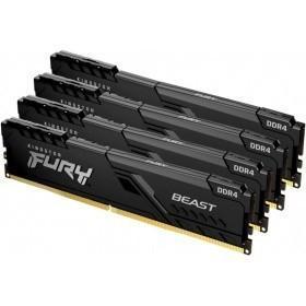 Память оперативная Kingston 32GB 3600MHz DDR4 CL17 DIMM (Kit of 4) FURY Beast Black