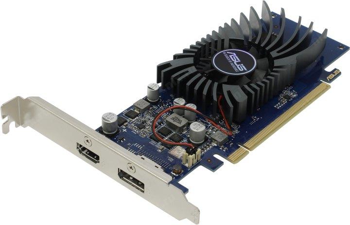 Видеокарта 2Gb PCI-E GDDR5 ASUS GT1030-2G-BRK 90YV0AT2-M0NA00 (RTL) HDMI+DP GeForce GT1030 - фото 1 - id-p212711419