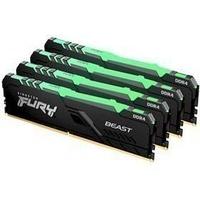 Память оперативная Kingston 64GB 3600MHz DDR4 CL18 DIMM (Kit of 4) FURY Beast RGB