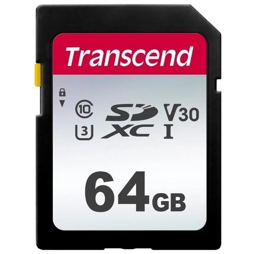 Карта памяти Transcend TS64GSDC300S SDXC Memory Card 64Gb UHS-I U3 V30 - фото 1 - id-p207847779