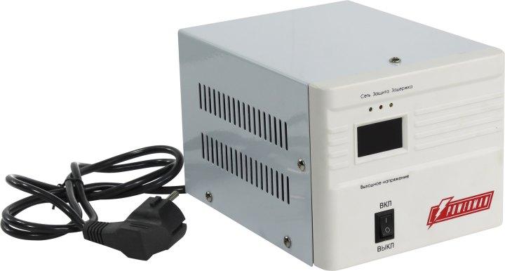 Стабилизатор Powerman AVS 1000A (вх.160-260V вых.220V±8% 1000VA 1 розетка Euro) - фото 1 - id-p211092119