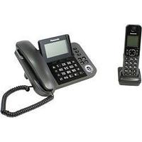 Panasonic KX-TGF310RUM Black проводной телефон+р/телефон (трубка с ЖК диспл.DECT)