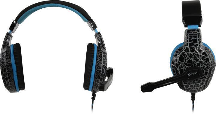 Наушники с микрофоном OKLICK HS-L400G Black-Blue (шнур 1.8м) 359480 - фото 1 - id-p212701842