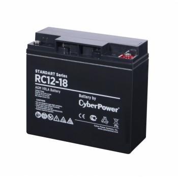 Аккумуляторная батарея SS CyberPower RC 12-18 / 12 В 18 Ач Cyberpower. Battery CyberPower Standart series RС - фото 1 - id-p212704474