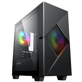 GameMax Корпус Cyclops BG без БП (Midi Tower, ATX, Черно-серый., 1*USB2.0 + 1*USB3.0, 2*120мм)