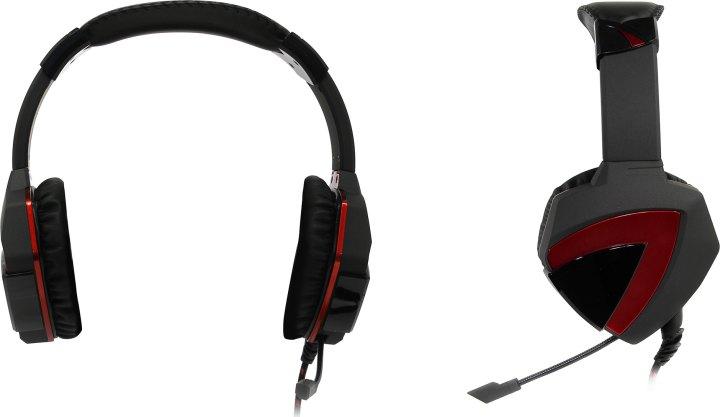 Наушники с микрофоном Bloody G501 Black-Red (7.1шнур 2.2м USB с регулятором громкости) - фото 1 - id-p214522883