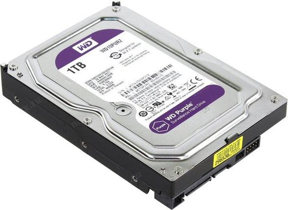 Жёсткий диск HDD 1 Tb SATA 6Gb/s Western Digital Purple WD10PURZ 3.5" 5400rpm 64Mb, фото 2