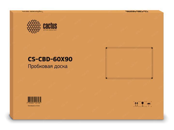 Доска пробковая Cactus CS-CBD-60X90 пробковая коричневый 60x90см алюминиевая рама пробка/алюминий - фото 1 - id-p212724457