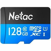 Флеш карта microSDHC 128Gb Class10 Netac NT02P500STN-128G-R P500 + adapter